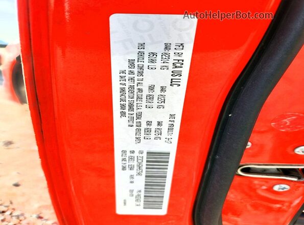2C3CDXHG0HH575481 2017 DODGE CHARGER Orange Вид підкапотного простору