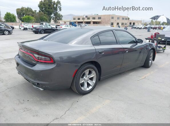 2C3CDXHG0JH215889 2018 DODGE CHARGER Gray Trasero derecho