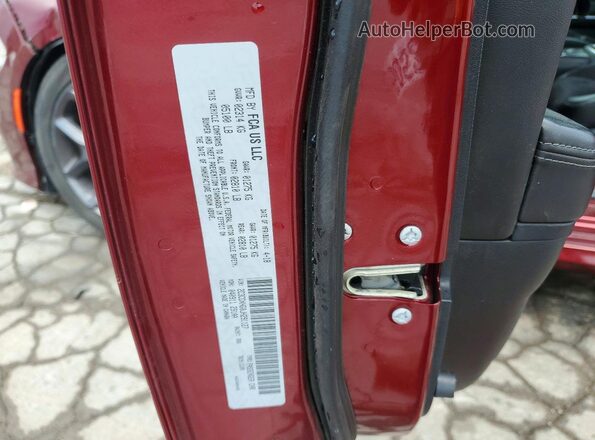 2C3CDXHG0JH291127 2018 DODGE CHARGER Burgundy VIN sticker view