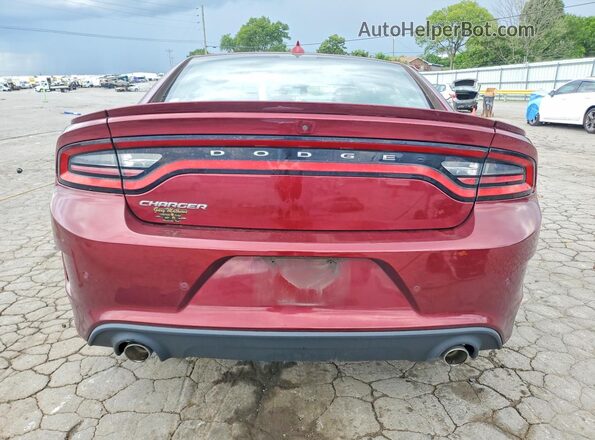 2C3CDXHG0JH291127 2018 DODGE CHARGER Burgundy Rear view