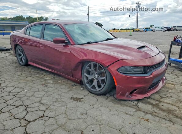 2C3CDXHG0JH291127 2018 DODGE CHARGER Burgundy Front right