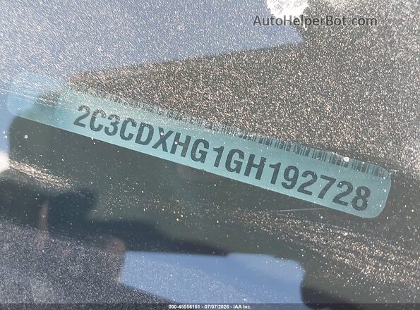 2C3CDXHG1GH192728 2016 DODGE CHARGER Черный Вид подкапотного пространства