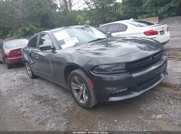 2C3CDXHG1GH222035 2016 DODGE CHARGER Gray უკანა სალონის ხედი