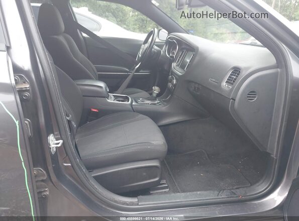 2C3CDXHG1GH222035 2016 DODGE CHARGER Gray წინა სალონის ხედი