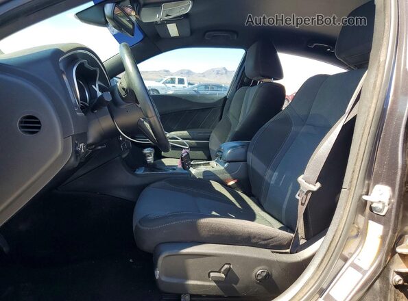 2C3CDXHG1GH227834 2016 DODGE CHARGER Gray Widok wnętrza z przodu