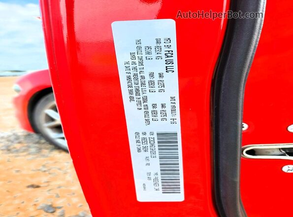 2C3CDXHG1GH328128 2016 DODGE CHARGER Red ძრავის განყოფილების ხედი