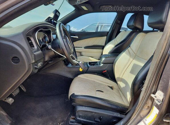 2C3CDXHG1HH575148 2017 DODGE CHARGER Charcoal Вид салону спереду