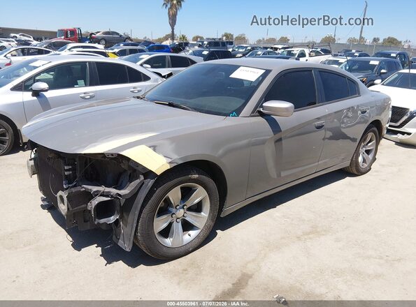 2C3CDXHG1JH122380 2018 DODGE CHARGER Gray Առջևի ձախ երեք քառորդ տեսարան