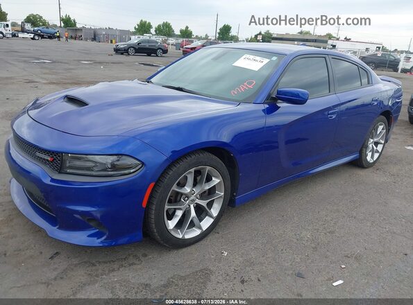 2C3CDXHG1LH133043 2020 DODGE CHARGER Blue Przód lewy