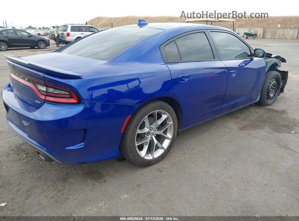2C3CDXHG1LH133043 2020 DODGE CHARGER Blue Tył prawy