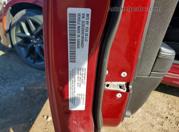 2C3CDXHG1MH640221 2021 DODGE CHARGER Burgundy Շարժիչի բաժամունքի տեսք