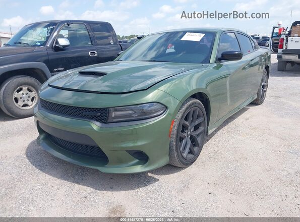 2C3CDXHG1MH643667 2021 DODGE CHARGER Green Przód lewy