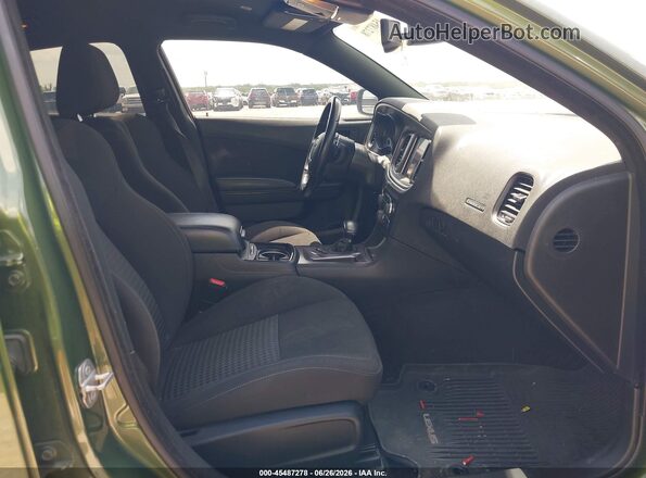 2C3CDXHG1MH643667 2021 DODGE CHARGER Green Widok wnętrza z przodu