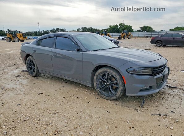 2C3CDXHG2JH200326 2018 DODGE CHARGER Gray Delantero derecho