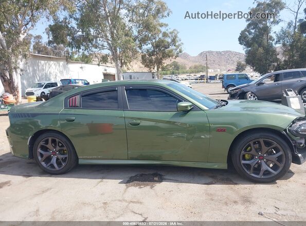 2C3CDXHG2JH221001 2018 DODGE CHARGER Green Սալոնի 360 աստիճան տեսք