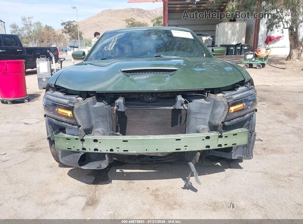 2C3CDXHG2JH221001 2018 DODGE CHARGER Green Սալոնի հետևի տեսք