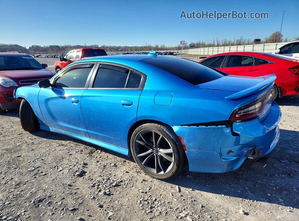 2C3CDXHG2KH625885 2019 DODGE CHARGER Blue Rear left
