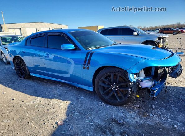 2C3CDXHG2KH625885 2019 DODGE CHARGER Blue Front right