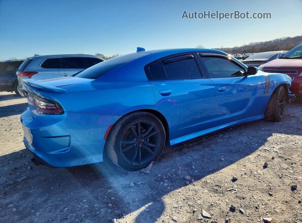 2C3CDXHG2KH625885 2019 DODGE CHARGER Blue Rear right