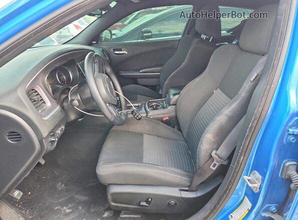 2C3CDXHG2KH625885 2019 DODGE CHARGER Blue Front interior view
