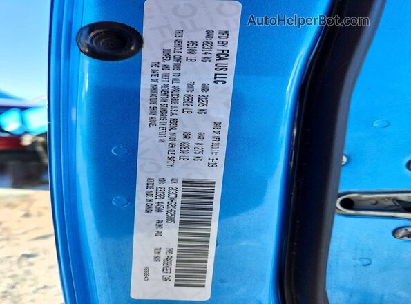2C3CDXHG2KH625885 2019 DODGE CHARGER Blue VIN sticker view