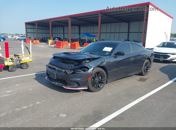 2C3CDXHG2KH678599 2019 DODGE CHARGER Blue Передня ліва чверть