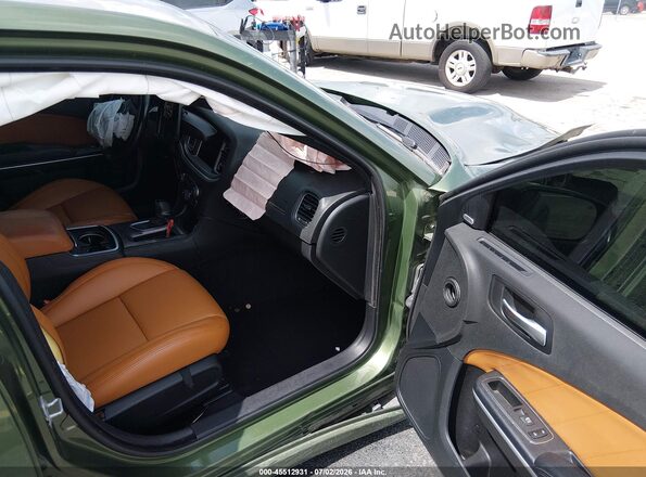 2C3CDXHG2KH691840 2019 DODGE CHARGER Green Widok wnętrza z przodu