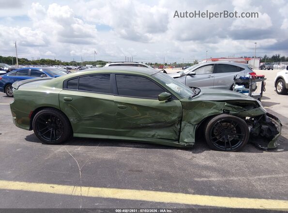2C3CDXHG2KH691840 2019 DODGE CHARGER Green Widok wnętrza z tyłu