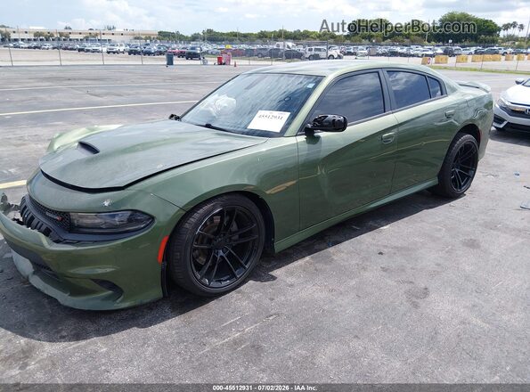 2C3CDXHG2KH691840 2019 DODGE CHARGER Green Przód lewy