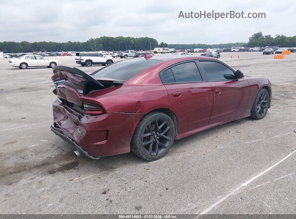 2C3CDXHG2LH120091 2020 DODGE CHARGER Maroon Trasero derecho
