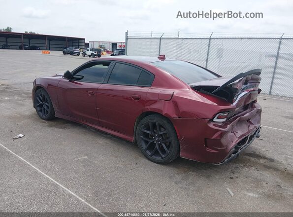 2C3CDXHG2LH120091 2020 DODGE CHARGER Maroon Trasero izquierdo