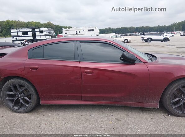 2C3CDXHG2LH120091 2020 DODGE CHARGER Maroon Vista interior trasera