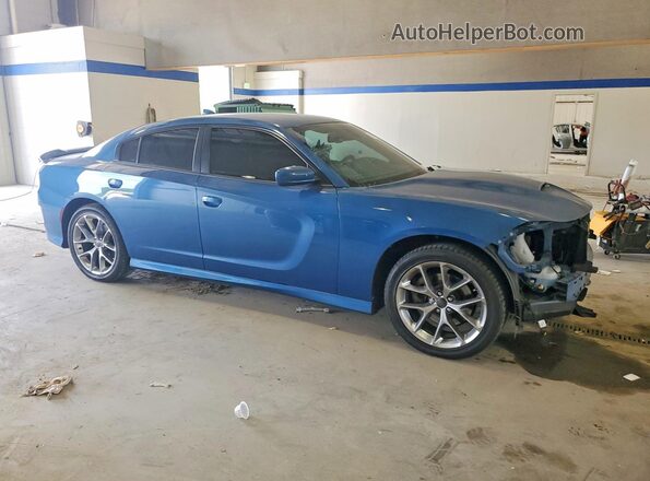 2C3CDXHG2LH220305 2020 DODGE CHARGER Blue Front right