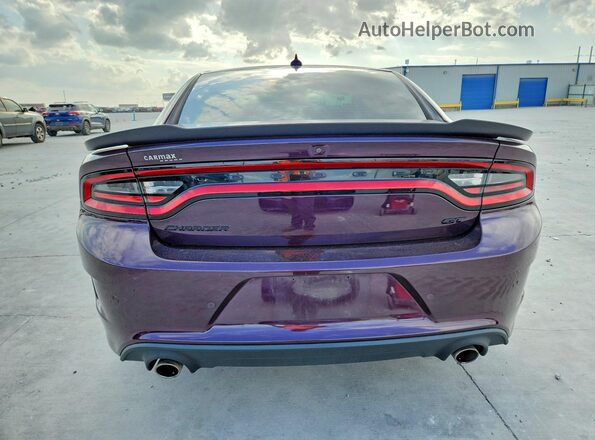 2C3CDXHG2MH640163 2021 DODGE CHARGER Purple Вид ззаду