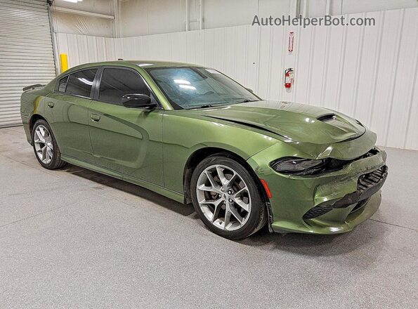 2C3CDXHG2PH518777 2023 DODGE CHARGER Green Przód prawy