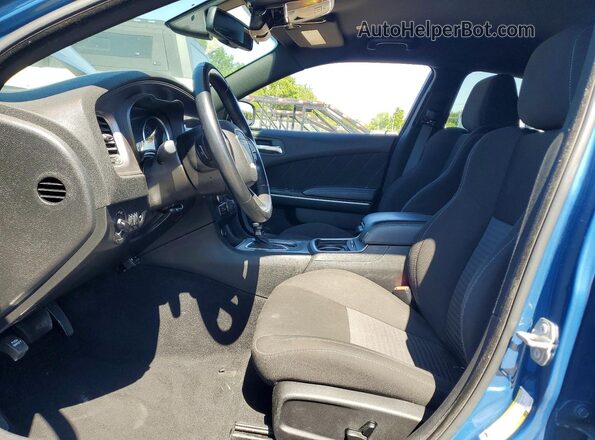 2C3CDXHG2PH530038 2023 DODGE CHARGER Blue Widok wnętrza z przodu