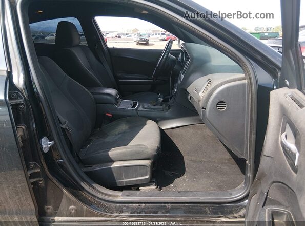 2C3CDXHG3GH166714 2016 DODGE CHARGER Black წინა სალონის ხედი