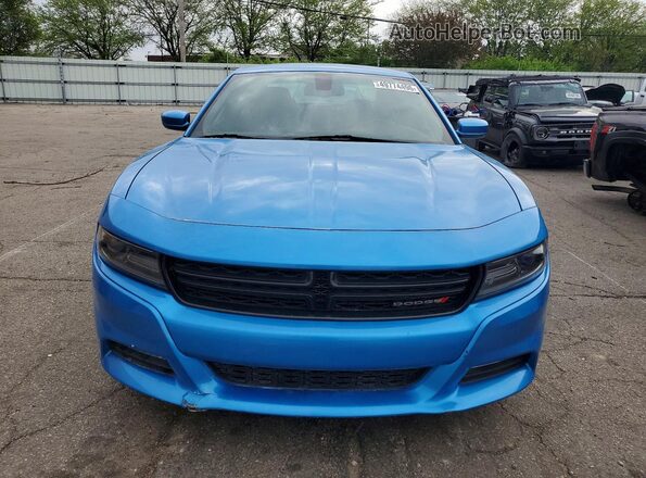 2C3CDXHG3JH306414 2018 DODGE CHARGER Синий Вид спереди