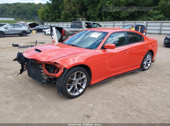 2C3CDXHG3MH619726 2021 DODGE CHARGER Оранжевый Передняя левая четверть