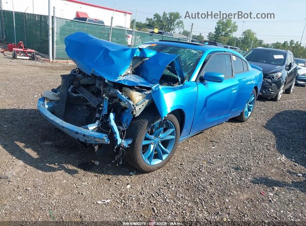 2C3CDXHG4GH115626 2016 DODGE CHARGER Blue Передня ліва чверть