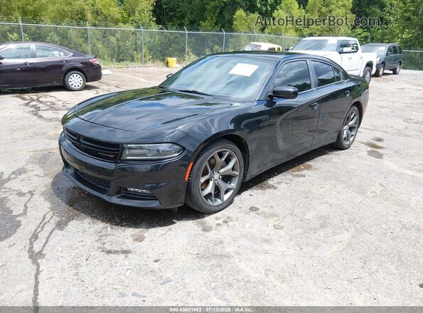 2C3CDXHG4GH259192 2016 DODGE CHARGER Black წინა მარცხენა ხედი სამი მეოთხედიდან