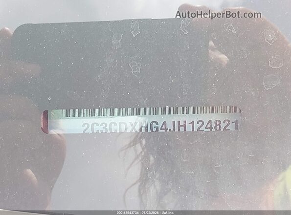 2C3CDXHG4JH124821 2018 DODGE CHARGER Burgundy Engine compartment view