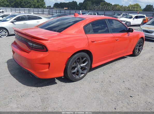 2C3CDXHG4KH718682 2019 DODGE CHARGER Orange Задня права чверть