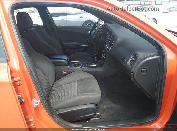 2C3CDXHG4KH718682 2019 DODGE CHARGER Orange Вид салону спереду