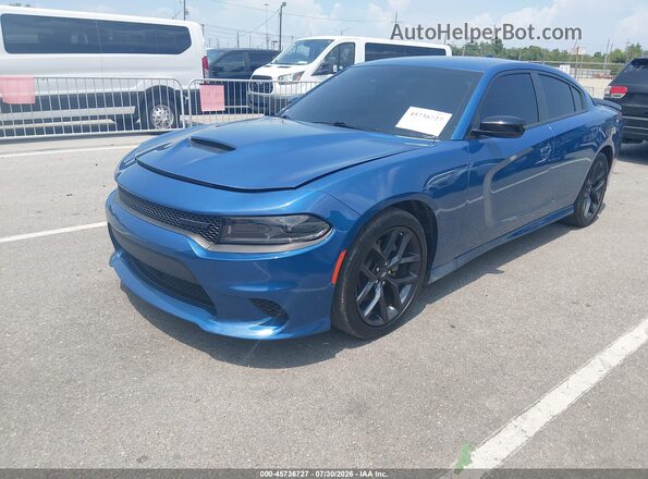 2C3CDXHG4PH505545 2023 DODGE CHARGER Blue Առջևի ձախ երեք քառորդ տեսարան