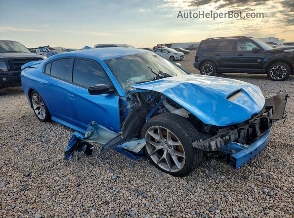 2C3CDXHG4PH598812 2023 DODGE CHARGER Blue Przód prawy