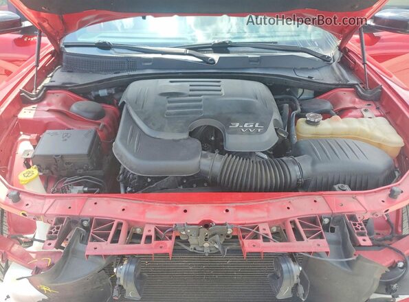 2C3CDXHG5GH143483 2016 DODGE CHARGER Red Սալոնի հետևի տեսք