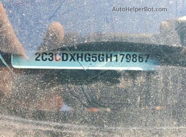 2C3CDXHG5GH179867 2016 DODGE CHARGER Turquoise Widok komory silnika