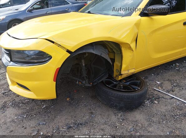 2C3CDXHG6HH666643 2017 DODGE CHARGER Yellow Front view