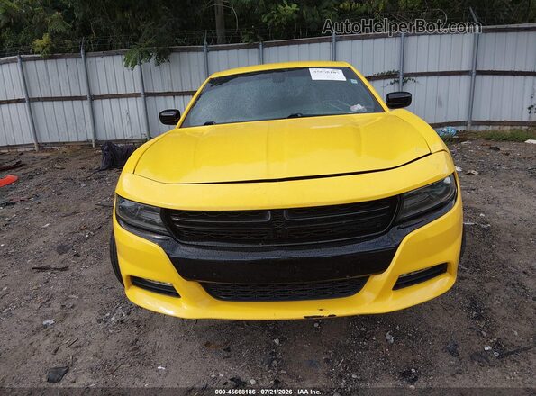 2C3CDXHG6HH666643 2017 DODGE CHARGER Yellow Instrument cluster view
